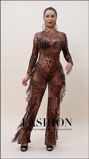 🔥Wild & Stylish! Leopard Print Jumpsuit for a Bold Look"