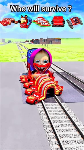 🚂 Angry Train vs Lightning McQueen . Beamngdrive#shortsfeed