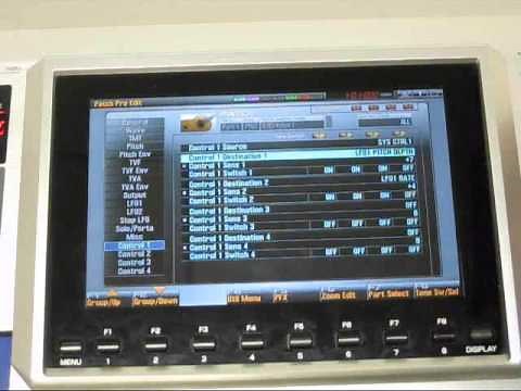 Roland Fantom-G:Assigning Aftertouch to a Patch and Saving