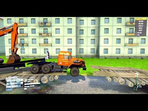 Spintires MudRunner: Mod Truck Battles the Deadliest Bumpy Road –ep8 Driver Skills Test