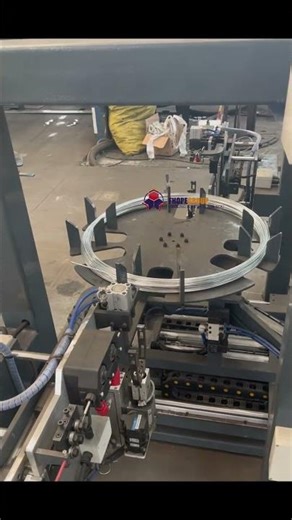 Fully Automatic Galvanized Wire Packing Line | Strapping + 360° Wrapping with EVA Trolley