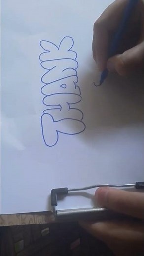 how to write thank you in bubble letters ..