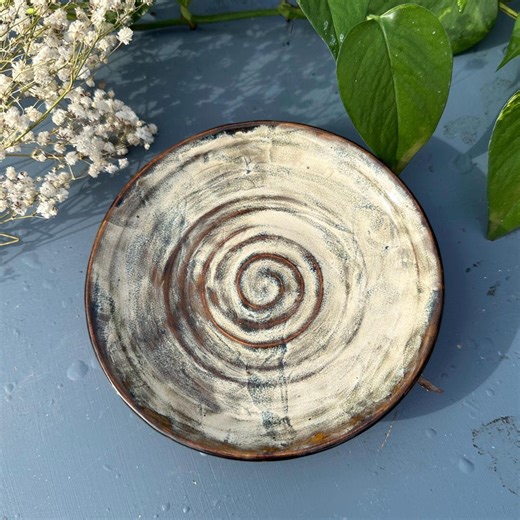 Handmade Ceramic Plate Dish Rustic Artisan Pottery - Etsy