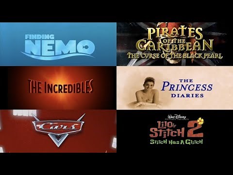 Walt Disney Pictures movies title cards from trailers (2000-2006)