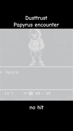 (reupload video) [no hit] Dusttust - Papyrus encounter by del #undertale #dusttrust #papyrusencounter #fight #nohit #noheal