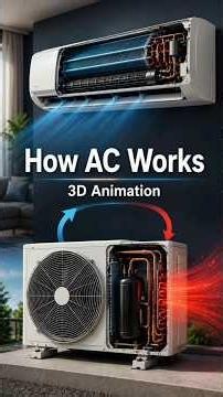 How AC Works | 3D Animation | #shorts #engineering
