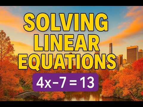 Day 12 Math 23.5 Solving linear equations