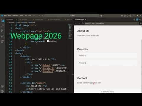 How to Develop a Webpage Using HTML CSS step by step tutorial#coding#html#webpages
