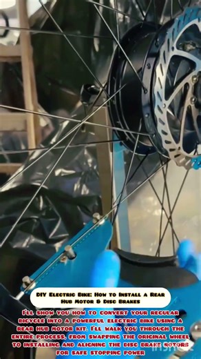 DIY Electric Bike: How to Install a Rear Hub Motor & Disc Brakes #electriclife