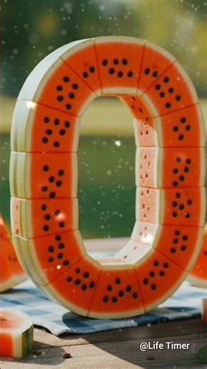 #watermelon #countup #0to9 #learningnumbers #timer #shorts