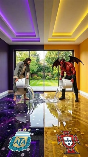 This double-story building is absolutely crazy! 😱 💜💛 Gold and Purple Epoxy Luxury Floor#epoxy