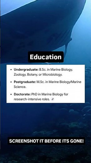 Fields Of Biology | Marine Biology #trending #marinelife #ocean #careers