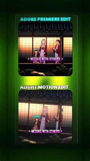 Adobe Premiere vs Alight Motion | Demon Slayer Edit #shorts #anime #edit #alightmotion