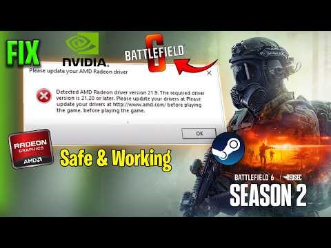 Fix Battlefield 6 Season 2 “Please Update Your AMD Driver” Error (2026) – Safe & Working