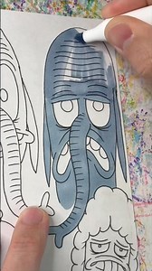 Trunk + Grumpy = Trunky #artshort #artvideo #drawing #coloring