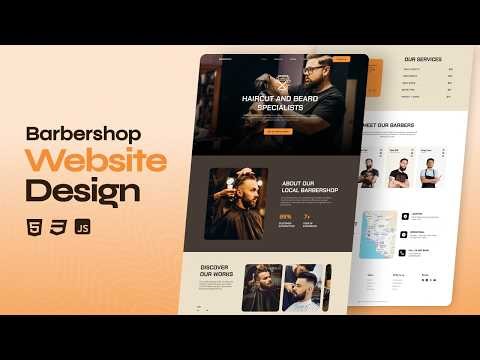 How to Create a Responsive Barbershop Website From Scratch | HTML, CSS & JavaScript