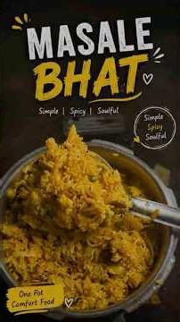 Authentic Maharashtrian Masale Bhat Recipe 🍛 | Easy One Pot Veg Rice | Quick Lunch Recipe #shorts