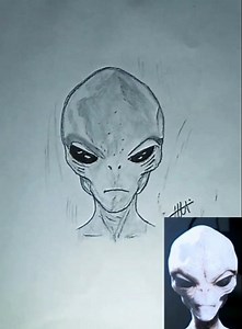 How to draw a Alien#sketch #drawing #shortvideo