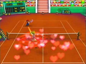 Mario Power Tennis Playthrough - Peach Moonlight Cup Singles