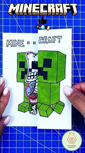 Exploding Minecraft Creeper with Skeleton Inside! 💥 #diy #minecraft #creeper #craft #shorts