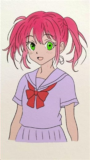 Drawing Anime Girl #anime #drawing #procreate #howtodraw