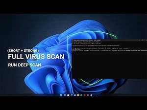 Run Full Virus Scan from Command Prompt on Windows 11 🛡️ Deep Scan Using CMD