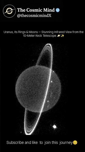 Uranus, Its Rings & Moons — Stunning Infrared View from the 10-Meter Keck Telescope 🪐✨