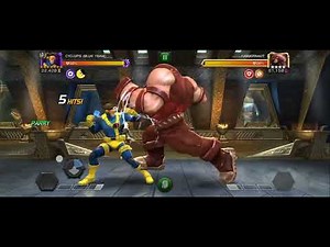 Rank 2 7 Star Cyclops blue team gameplay | Marvel contest of champions | Mcoc