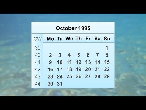 October 1995 Calendar