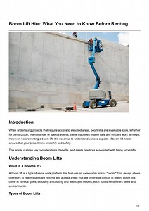 Boom Lift Hire What You Need to Know Before Renting - SlideServe