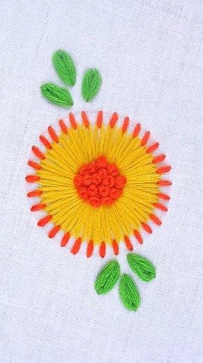12K views · 107 reactions | Super & Easy Flower Embroidery Tutorial #how #embroidery #trending #embroideryart #handembroidery #beginner #diy #stitch #embroiderydesign #hand #design #tutorial #fb #viralvideo #viral #satisfying #support #cute #handmade #facebookreels #floral #reelsfb #reels #viralreels #reelsvideo #flowers #Embroidery #flower #s #how | Crafts & Embroidery | Facebook