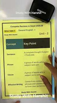 Types of Dependent Clauses | Important Topic from Unit 1 General English 1 | Study With Harshit