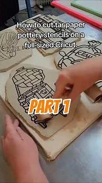 Part 1. How to cut tar paper pottery stencils on the Cricut Explore. For Joy see my other video.
