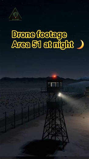 Drone footage Area 51 at night 🌙 #unseen #secret #dangerous #prohibited #redzone