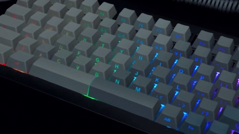 dagaladoo Double Shot PBT keycaps for Mechanical Keyboard,Shine Through keycap Cherry Profile,Gradient Grey,Side Printed Keyboard caps for Mechanical Gaming Keyboards(121key,only keycaps)