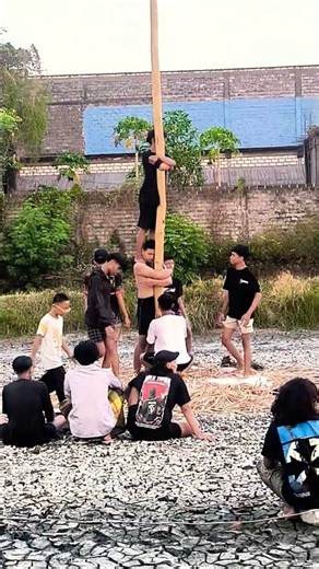Grease pole climbing competition in Sembayat 2026