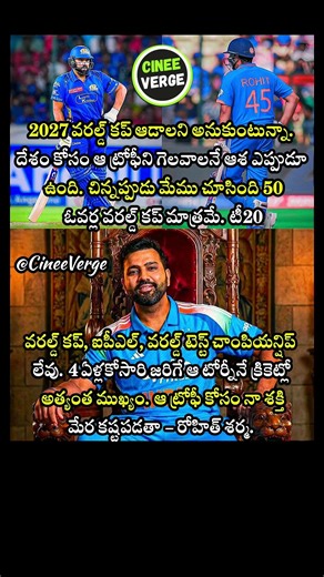 Rohit Sharma Expresses Desperation To Lead India To 2027 ODI World Cup Glory