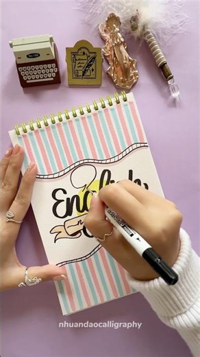 Transform Your Notebook with Easy Front Page Design ✨ #shorts #nhuandaocalligraphy #frontpage