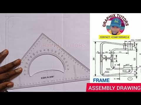 C-Clamp Assembly Drawing Made Easy | Step-by-Step Engineering Drawing Tutorial