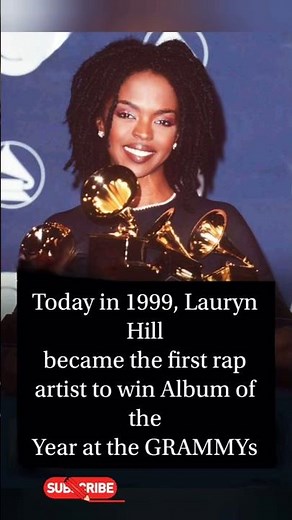 Today in 1999 Lauryn Hill made history as the first rap artist to win Album of Year at the GRAMMYs