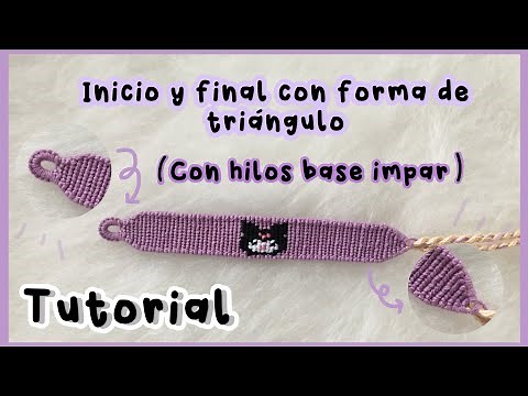 TUTORIAL | Inicio y final con forma de triángulo para pulseras ALPHA con hilos base IMPAR