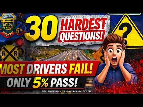 Pennsylvania DMV Test 2026 🚗 30 HARDEST Questions Only 5% Can Pass! (Real Exam MCQs)