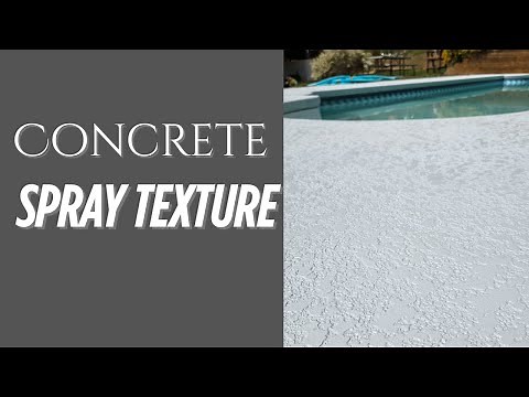 How to do a concrete knock down spray texture around a pool.