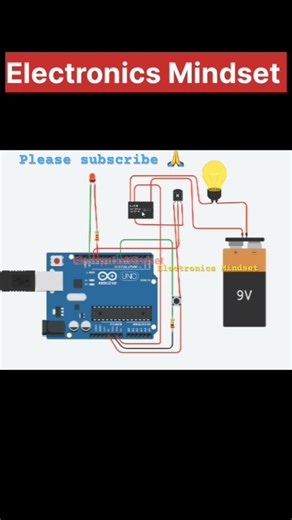 Arduino button Relay to control Bulb #shortsfeed #shortsvideo #arduino #shorts #relay#trendingshorts