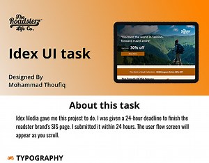 IDEX UI Task(Interview) - Mohammad Thoufiq M