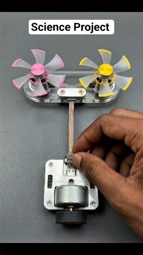 DIY Wireless Power Transfer and Spinning LED Project Tutorial #shorts #youtubeshorts #dcmotor #tech