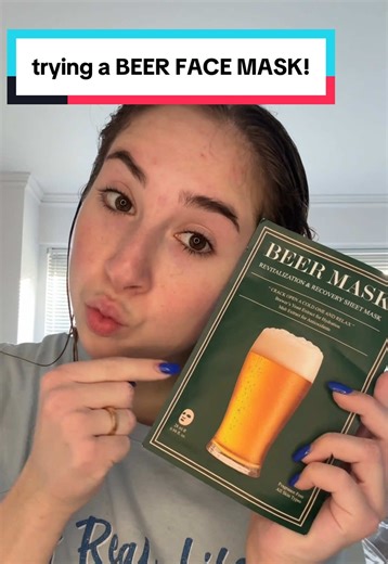 trying a BEER FACE MASK! 🍺 #beer #facemask #skincare