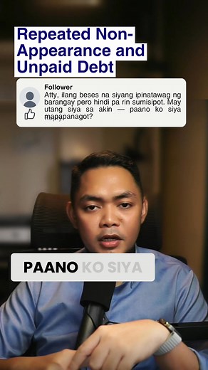 Respondent ghosting the barangay hearings? This video breaks down your legal options. Learn how to obtain a Certificate to File Action and move your case forward. #BarangayJustice #LegalOptions #CertificateToFileAction #PhilippineLaw #DisputeResolution | Atty. Alman-Najar Namla