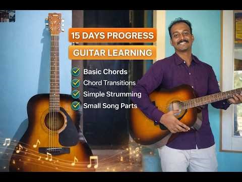 15 days Guitar learning practice #guitar / #guitarlesson