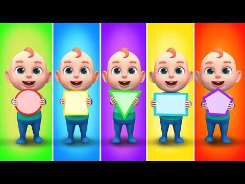 Learn Shapes with Rob 🔺🔵🟩 | Shape Song for Kids | Rosoo Nursery Rhymes & Kids Songs